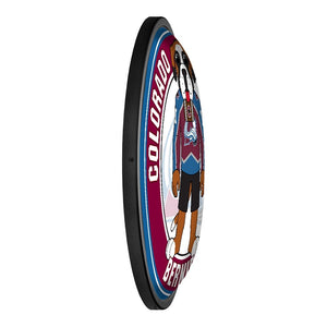 Colorado Avalanche: Bernie - Round Slimline Lighted Wall Sign - The Fan-Brand