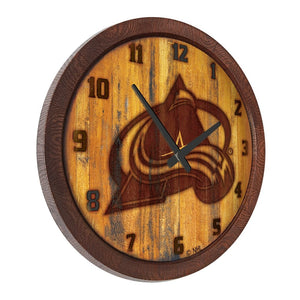 Colorado Avalanche: Branded "Faux" Barrel Top Wall Clock - The Fan-Brand