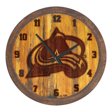 Load image into Gallery viewer, Colorado Avalanche: Branded &quot;Faux&quot; Barrel Top Wall Clock - The Fan-Brand