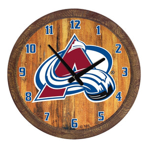 Colorado Avalanche: "Faux" Barrel Top Wall Clock - The Fan-Brand