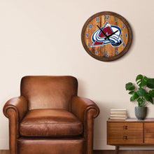 Load image into Gallery viewer, Colorado Avalanche: &quot;Faux&quot; Barrel Top Wall Clock - The Fan-Brand