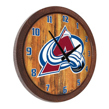 Load image into Gallery viewer, Colorado Avalanche: &quot;Faux&quot; Barrel Top Wall Clock - The Fan-Brand