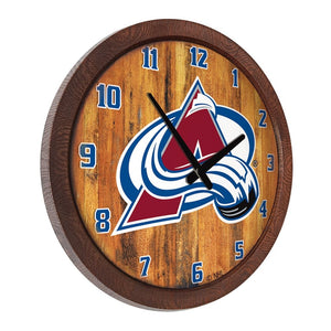 Colorado Avalanche: "Faux" Barrel Top Wall Clock - The Fan-Brand