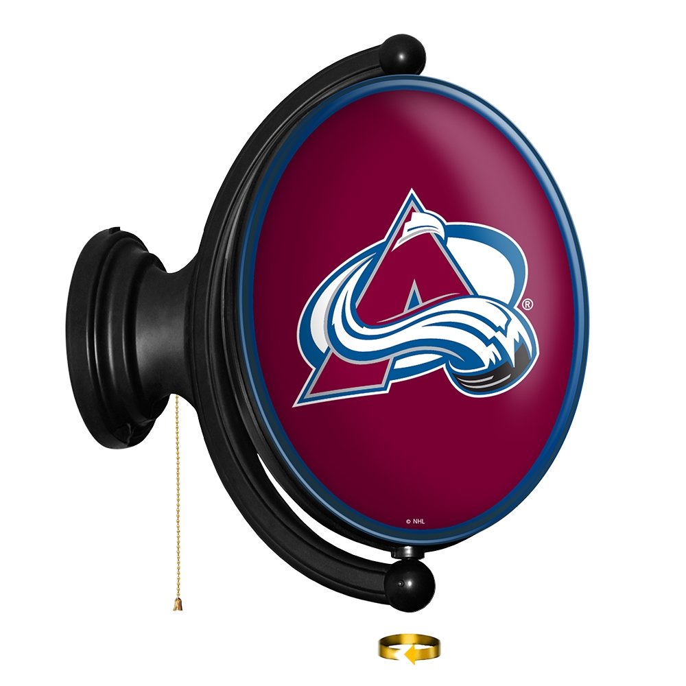 Colorado Avalanche: Original Oval Rotating Lighted Wall Sign - The Fan-Brand