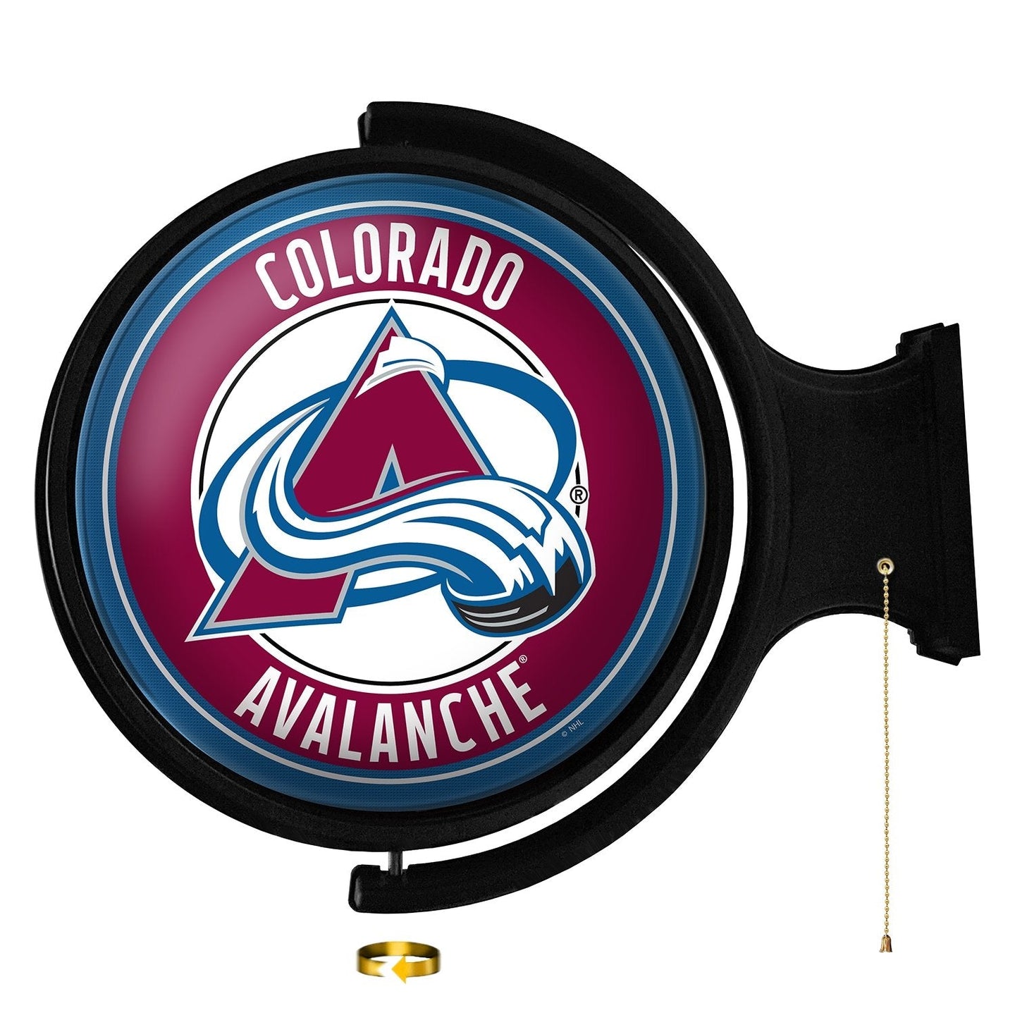 Colorado Avalanche: Original Round Rotating Lighted Wall Sign - The Fan-Brand