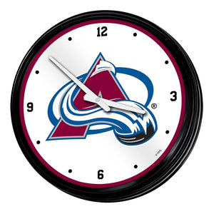 Colorado Avalanche: Retro Lighted Wall Clock - The Fan-Brand