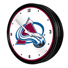 Load image into Gallery viewer, Colorado Avalanche: Retro Lighted Wall Clock - The Fan-Brand