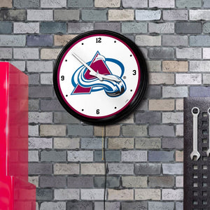 Colorado Avalanche: Retro Lighted Wall Clock - The Fan-Brand