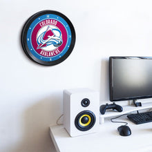 Load image into Gallery viewer, Colorado Avalanche: Ribbed Frame Wall Clock - The Fan-Brand