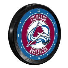 Load image into Gallery viewer, Colorado Avalanche: Ribbed Frame Wall Clock - The Fan-Brand