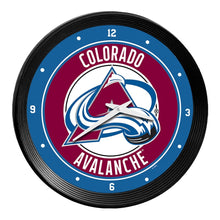 Load image into Gallery viewer, Colorado Avalanche: Ribbed Frame Wall Clock - The Fan-Brand