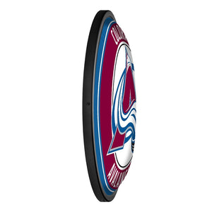 Colorado Avalanche: Round Slimline Lighted Wall Sign - The Fan-Brand