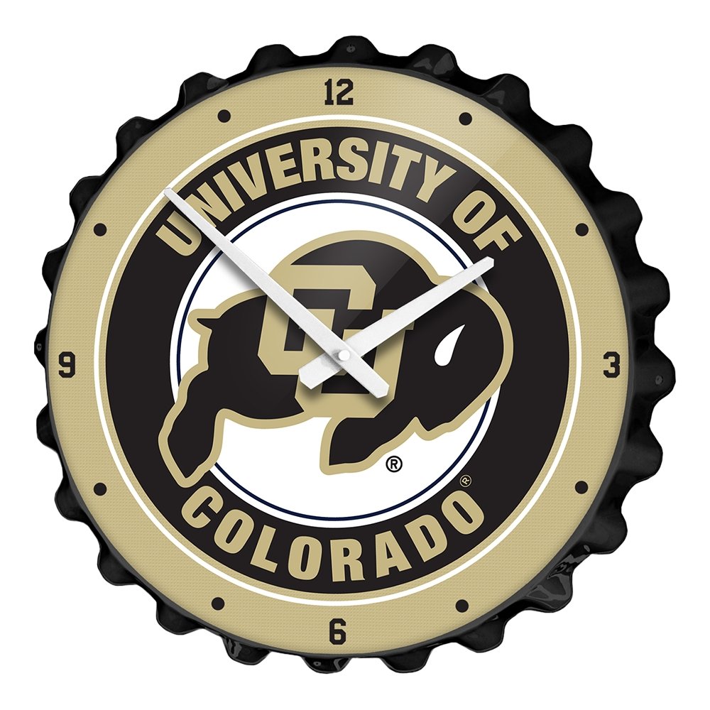 Colorado Buffaloes: Bottle Cap Wall Clock - The Fan-Brand