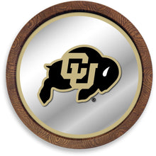 Load image into Gallery viewer, Colorado Buffaloes: &quot;Faux&quot; Barrel Top Mirrored Wall Sign - The Fan-Brand