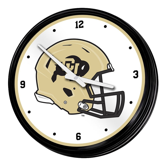 Colorado Buffaloes: Helmet - Retro Lighted Wall Clock - The Fan-Brand