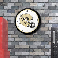 Load image into Gallery viewer, Colorado Buffaloes: Helmet - Retro Lighted Wall Clock - The Fan-Brand
