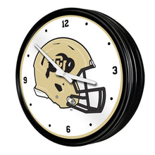 Load image into Gallery viewer, Colorado Buffaloes: Helmet - Retro Lighted Wall Clock - The Fan-Brand