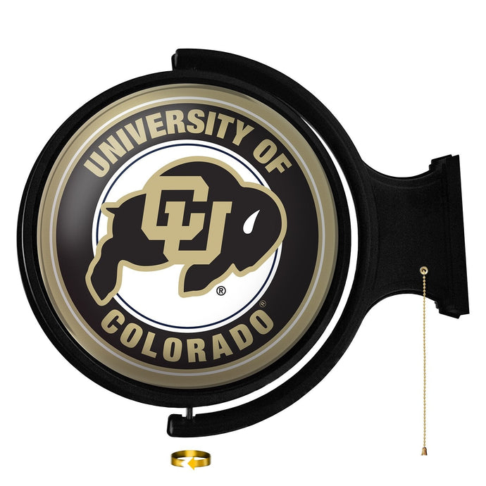 Colorado Buffaloes: Original Round Rotating Lighted Wall Sign - The Fan-Brand