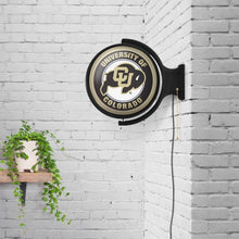 Load image into Gallery viewer, Colorado Buffaloes: Original Round Rotating Lighted Wall Sign - The Fan-Brand