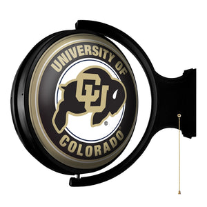 Colorado Buffaloes: Original Round Rotating Lighted Wall Sign - The Fan-Brand
