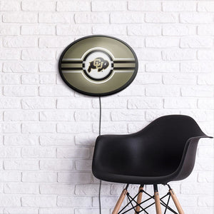 Colorado Buffaloes: Oval Slimline Lighted Wall Sign - The Fan-Brand