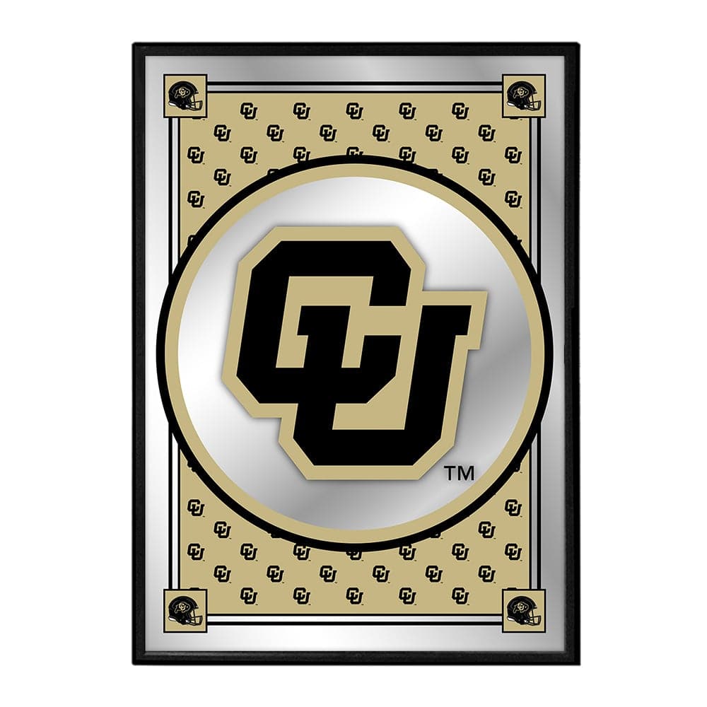 Colorado Buffaloes: Team Spirit, CU - Framed Mirrored Wall Sign - The Fan-Brand