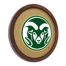 Load image into Gallery viewer, Colorado State Rams: &quot;Faux&quot; Barrel Framed Cork Board - The Fan-Brand