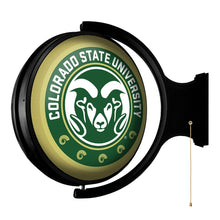 Load image into Gallery viewer, Colorado State Rams: Gold - Original Round Rotating Lighted Wall Sign - The Fan-Brand