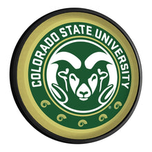Load image into Gallery viewer, Colorado State Rams: Gold - Round Slimline Lighted Wall Sign - The Fan-Brand