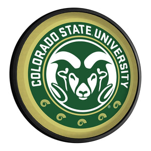 Colorado State Rams: Gold - Round Slimline Lighted Wall Sign - The Fan-Brand