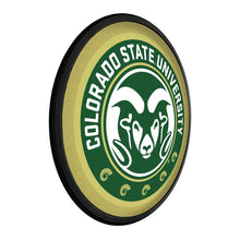 Load image into Gallery viewer, Colorado State Rams: Gold - Round Slimline Lighted Wall Sign - The Fan-Brand