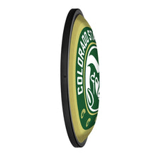 Load image into Gallery viewer, Colorado State Rams: Gold - Round Slimline Lighted Wall Sign - The Fan-Brand