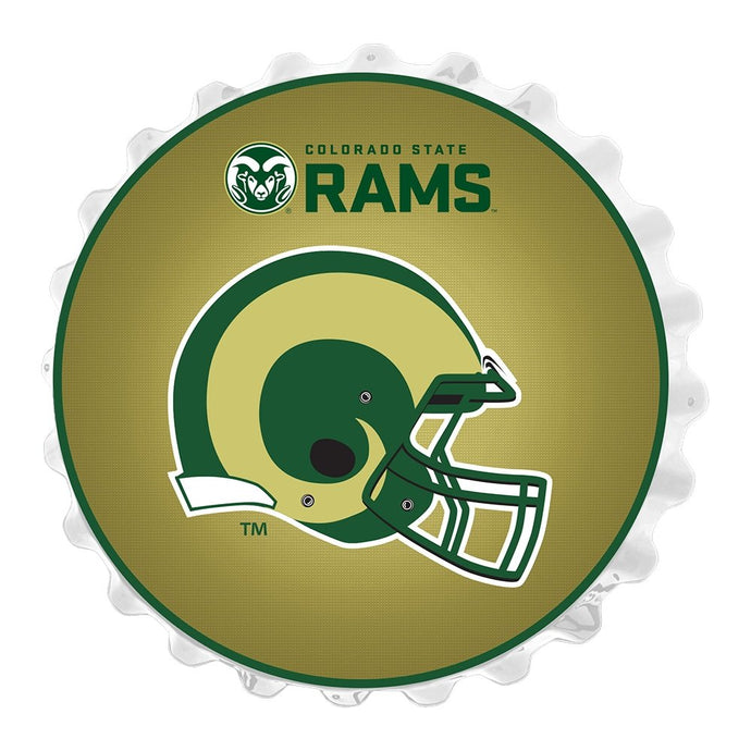 Colorado State Rams: Helmet - Bottle Cap Wall Sign - The Fan-Brand