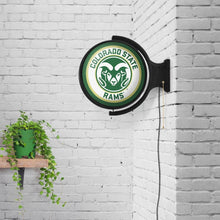 Load image into Gallery viewer, Colorado State Rams: Original Round Rotating Lighted Wall Sign - The Fan-Brand