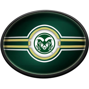 Colorado State Rams: Oval Slimline Lighted Wall Sign - The Fan-Brand