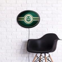 Load image into Gallery viewer, Colorado State Rams: Oval Slimline Lighted Wall Sign - The Fan-Brand