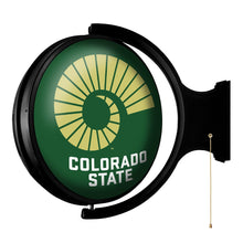 Load image into Gallery viewer, Colorado State Rams: Ram&#39;s Horn - Original Round Rotating Lighted Wall Sign - The Fan-Brand