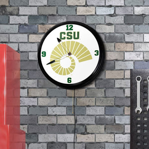 Colorado State Rams: Ram's Horn - Retro Lighted Wall Clock - The Fan-Brand