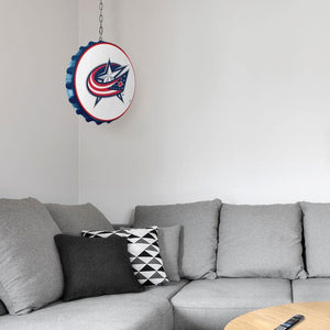 Columbus Blue Jackets: Bottle Cap Dangler - The Fan-Brand