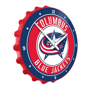Columbus Blue Jackets: Bottle Cap Wall Clock - The Fan-Brand
