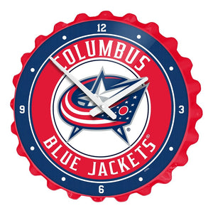 Columbus Blue Jackets: Bottle Cap Wall Clock - The Fan-Brand