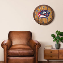 Load image into Gallery viewer, Columbus Blue Jackets: &quot;Faux&quot; Barrel Top Wall Clock - The Fan-Brand