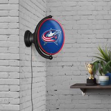 Load image into Gallery viewer, Columbus Blue Jackets: Original Oval Rotating Lighted Wall Sign - The Fan-Brand