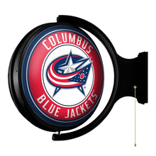 Load image into Gallery viewer, Columbus Blue Jackets: Original Round Rotating Lighted Wall Sign - The Fan-Brand