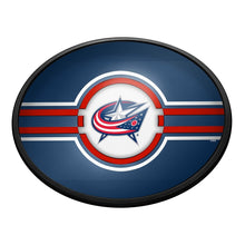 Load image into Gallery viewer, Columbus Blue Jackets: Oval Slimline Lighted Wall Sign - The Fan-Brand