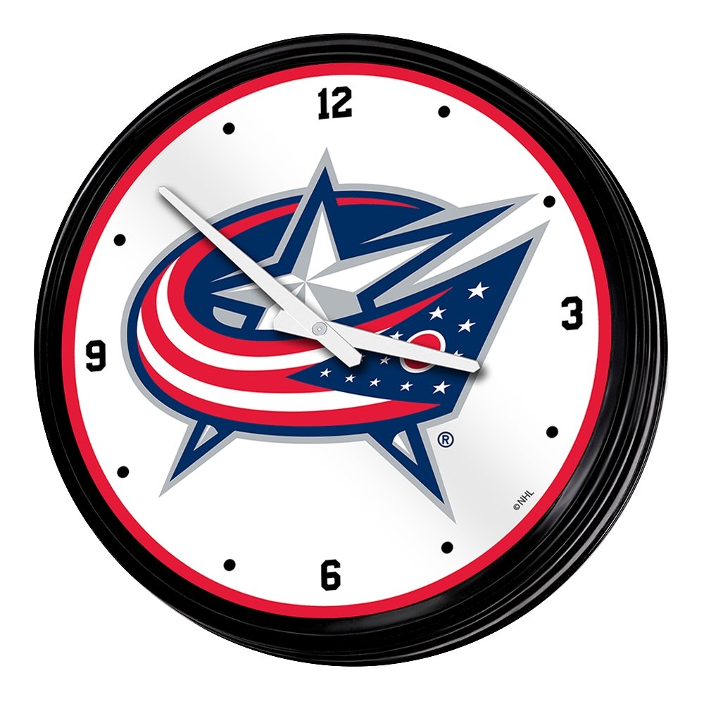 Columbus Blue Jackets: Retro Lighted Wall Clock - The Fan-Brand