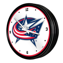 Load image into Gallery viewer, Columbus Blue Jackets: Retro Lighted Wall Clock - The Fan-Brand