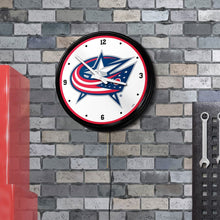 Load image into Gallery viewer, Columbus Blue Jackets: Retro Lighted Wall Clock - The Fan-Brand