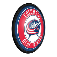 Load image into Gallery viewer, Columbus Blue Jackets: Round Slimline Lighted Wall Sign - The Fan-Brand