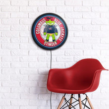 Load image into Gallery viewer, Columbus Blue Jackets: Stinger - Round Slimline Lighted Wall Sign - The Fan-Brand